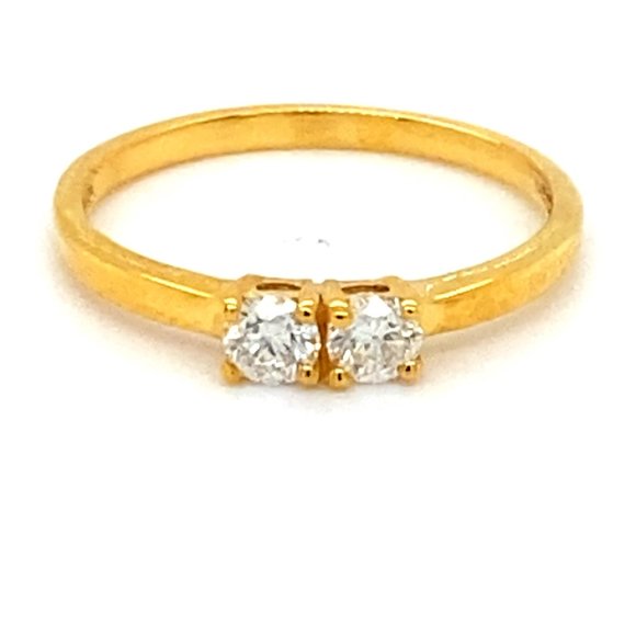 Diamonds .24ct Solid 14K Yellow Gold Ring - Picture 1 of 6